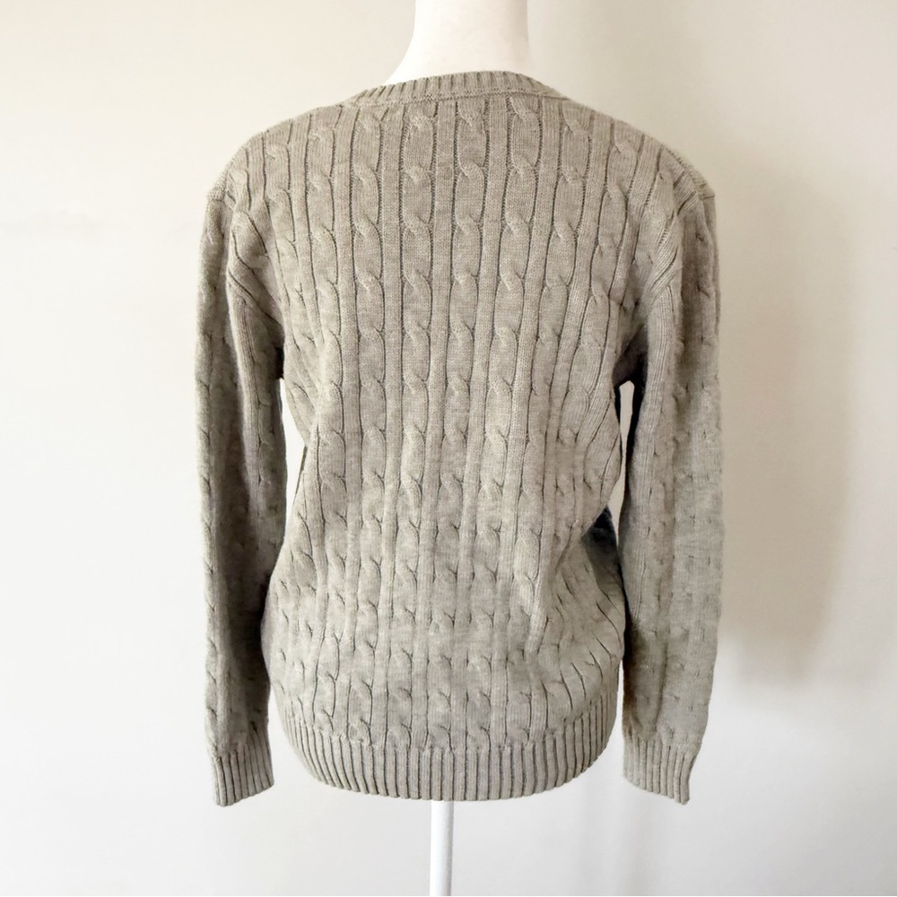 Polo Ralph Lauren Women Cable Knit Sweater Large Classic Preppy Old Money Basic - Picture 5 of 7